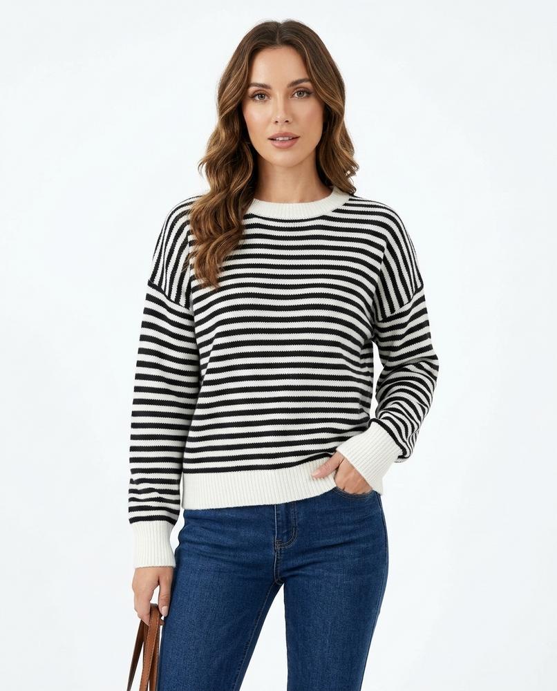 Heidi-Outlet - Vesom | Striped Knit Sweater Women