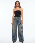 Heidi-Outlet - Tapul | Wide-Leg Star-Print Pants Women
