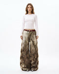 Heidi-Outlet - Dusol | Leopard-Print Fur-Trimmed Pants Women