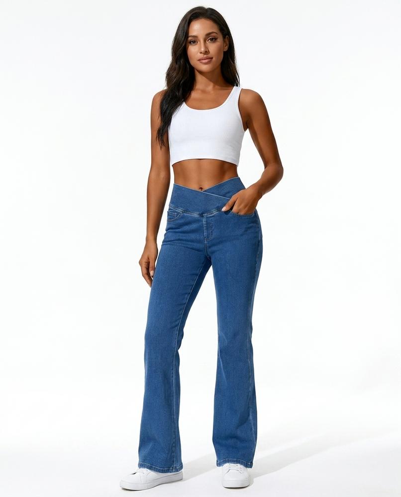 Heidi-Outlet - Vipok | Flared Crossover-Waist Pants Women
