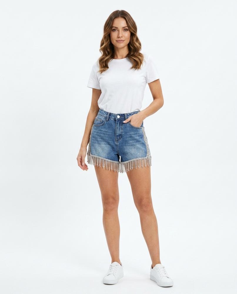 Heidi-Outlet - Tetum | Fringed High-Waist Shorts Women