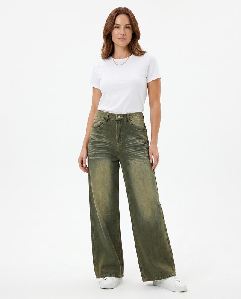 Heidi-Outlet - Dopir | Wide-Leg Washed Pants Unisex