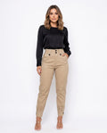 Heidi-Outlet - Vekar | High-Waisted Button-Cuff Pants Women