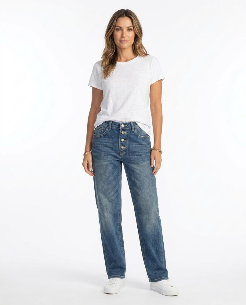 Heidi-Outlet - Suvin | Straight-Leg Button-Fly Pants Women