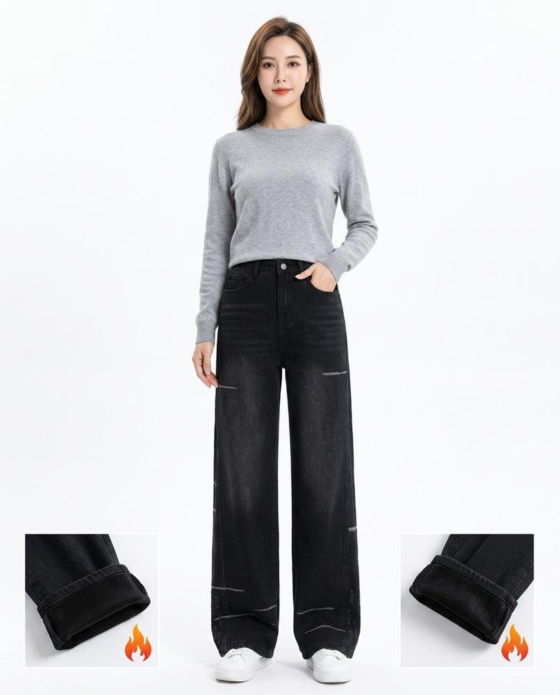 Heidi-Outlet - Yovad | Fleece-Lined Wide-Leg Pants Women