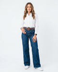Heidi-Outlet - Aalet | Wide-Leg Contrast-Stitched Pants Women