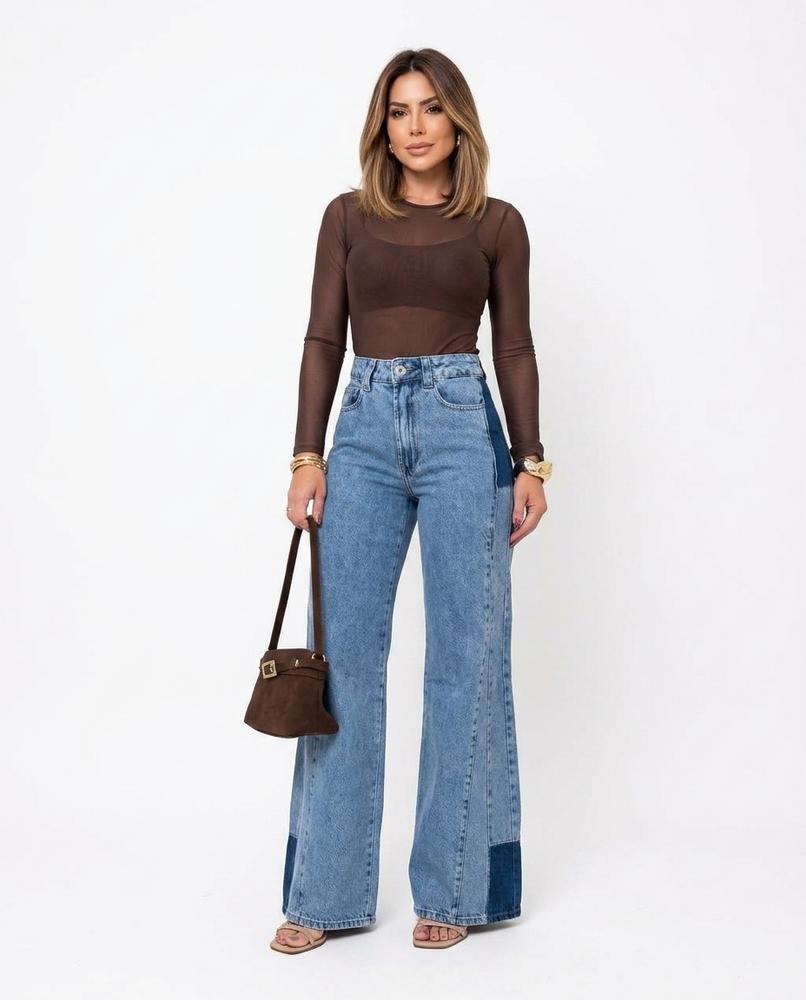 Heidi-Outlet - Ronon | Flared Patchwork Pants Women