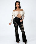 Heidi-Outlet - Eofet | Perforated Flared Pants Women