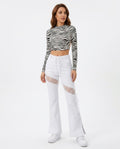 Heidi-Outlet - Vosal | Flared Lace-Insert Pants Women