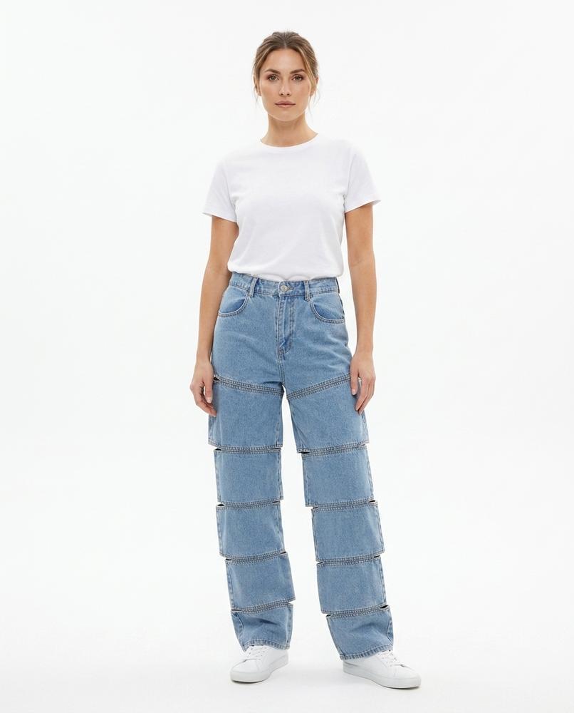 Heidi-Outlet - Yikut | Segmented Straight-Leg Pants Unisex