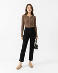 Heidi-Outlet - Luvin | High-Waisted Straight-Leg Pants Women