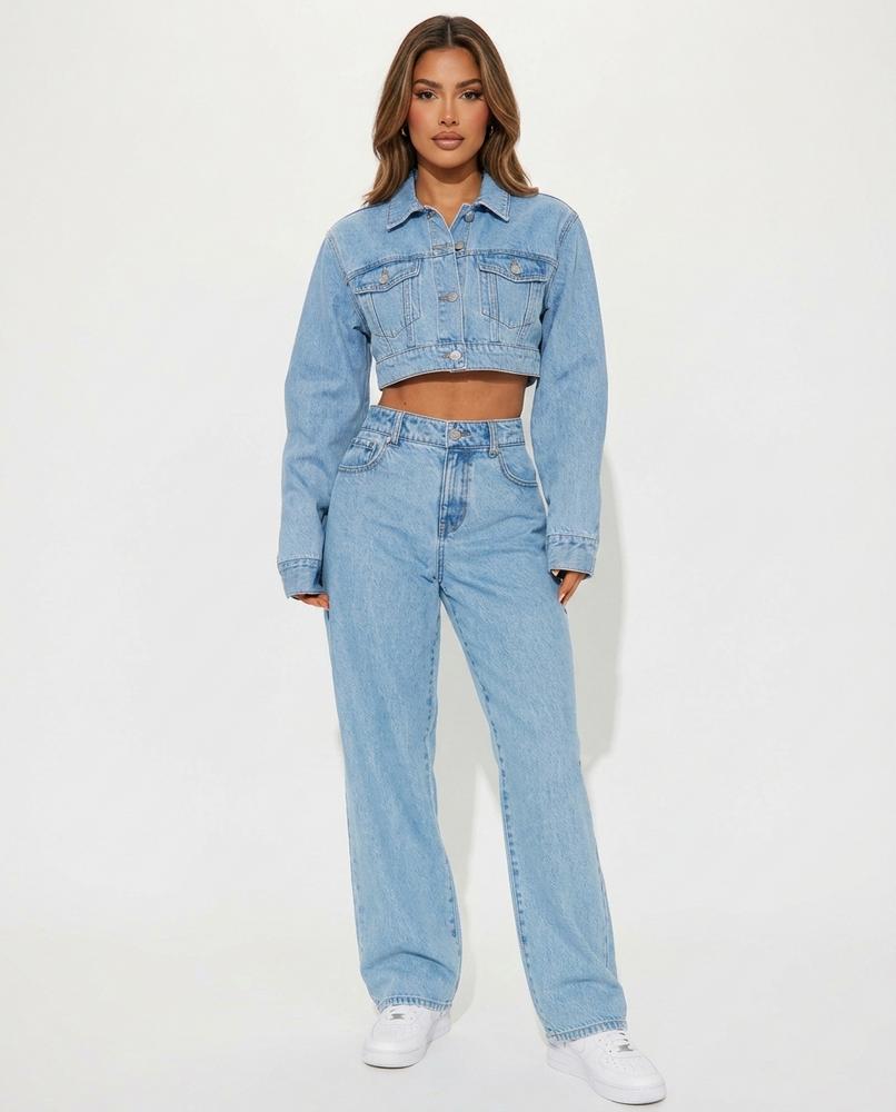 Heidi-Outlet - Eopud | Cropped Denim Suit Women