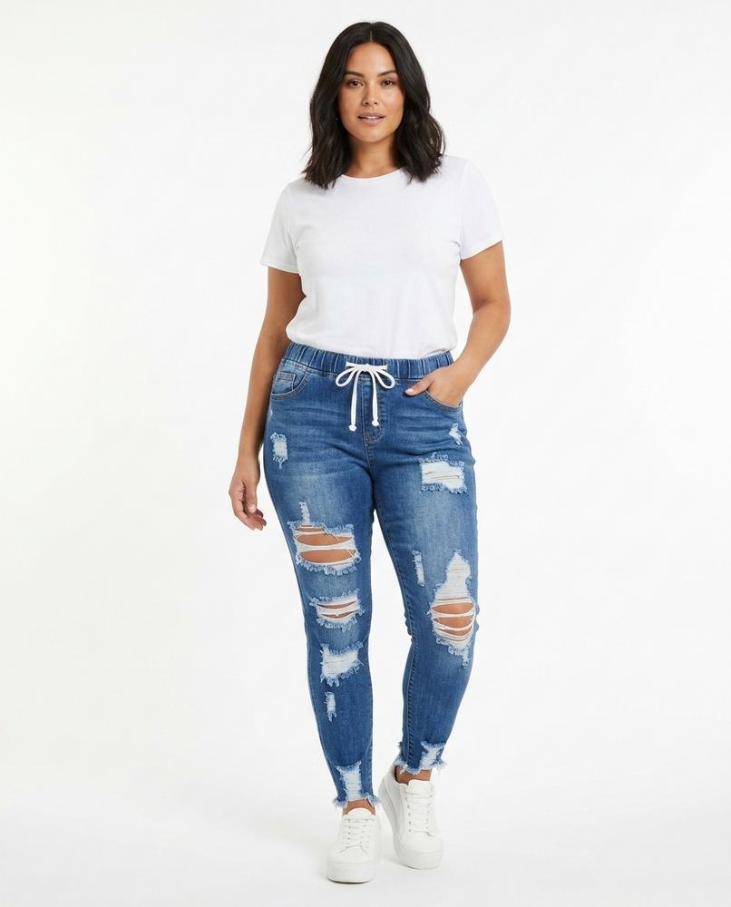Heidi-Outlet - Miwas | Distressed Drawstring Pants Women
