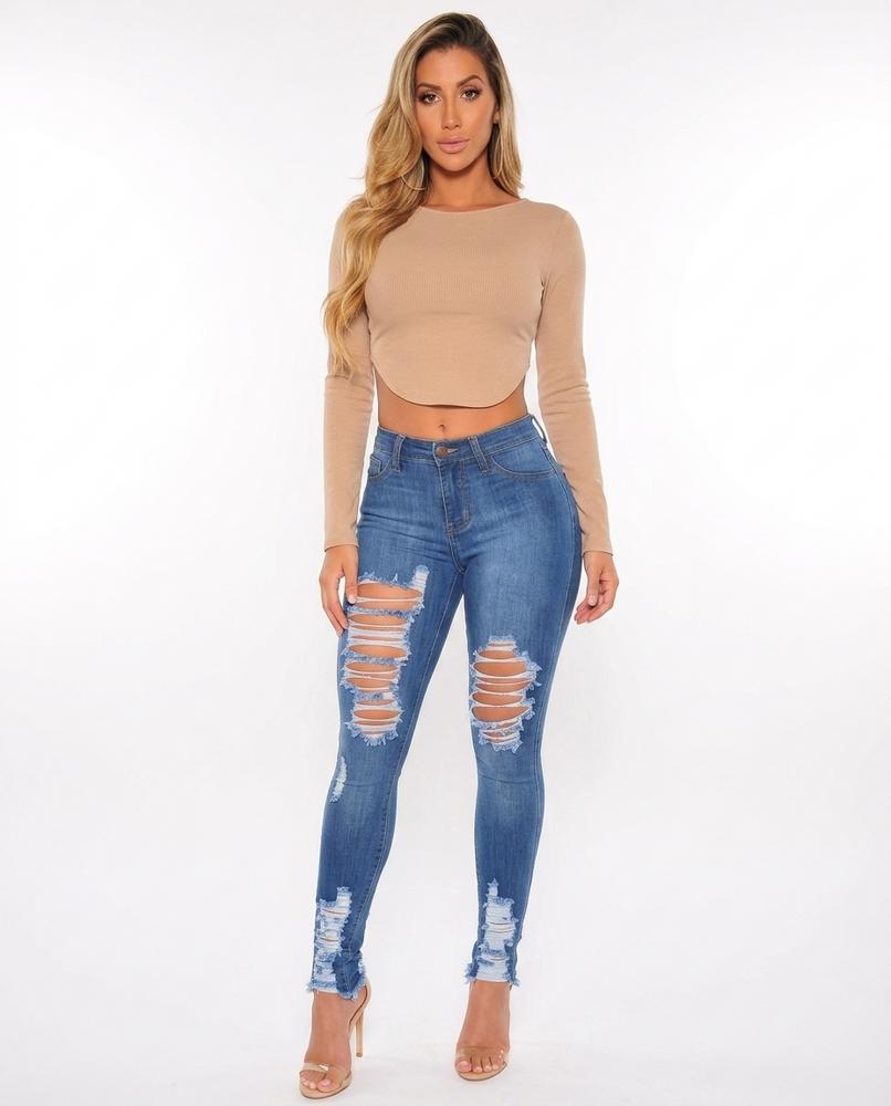 Heidi-Outlet - Mifom | Distressed Skinny Fit Pants Women