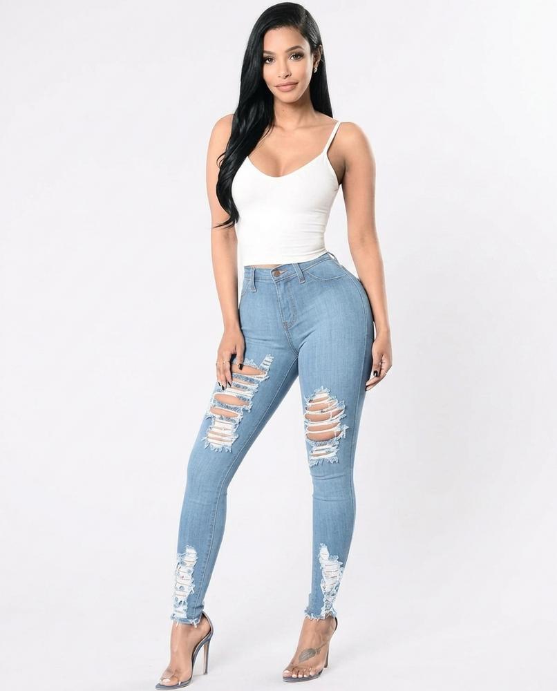 Heidi-Outlet - Mifom | Distressed Skinny Fit Pants Women