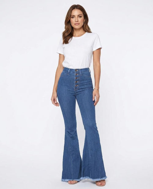 Heidi-Outlet - Aetad | High-Waisted Flared Pants Women