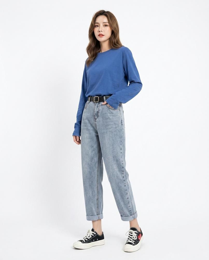 Heidi-Outlet - Zobil | High-Waist Washed Pants Women