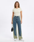 Heidi-Outlet - Ausek | Two-Tone Wide-Leg Pants Women
