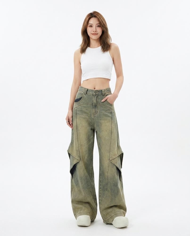 Heidi-Outlet - Tohum | Loose-Fit Straight-Leg Pants Unisex