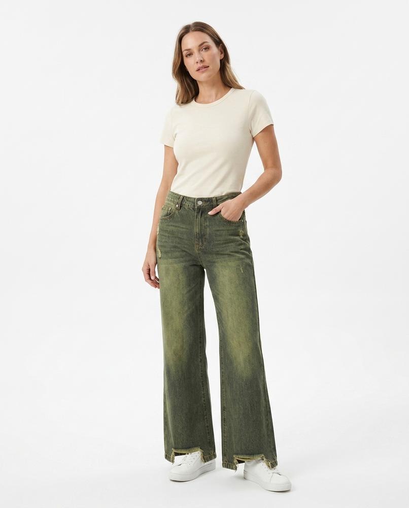 Heidi-Outlet - Ailul | Wide-Leg Washed Pants Women