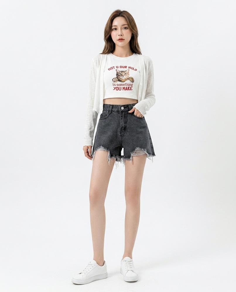 Heidi-Outlet - Liwom | High-Waisted Distressed Pants Women
