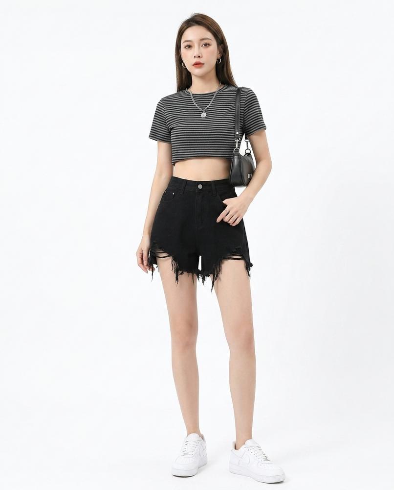 Heidi-Outlet - Liwom | High-Waisted Distressed Pants Women