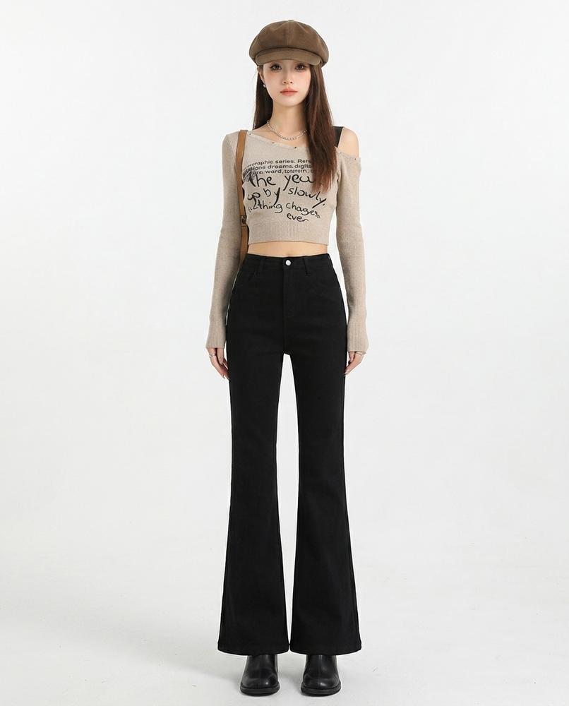 Heidi-Outlet - Dinod | High-Waisted Flared Pants Women