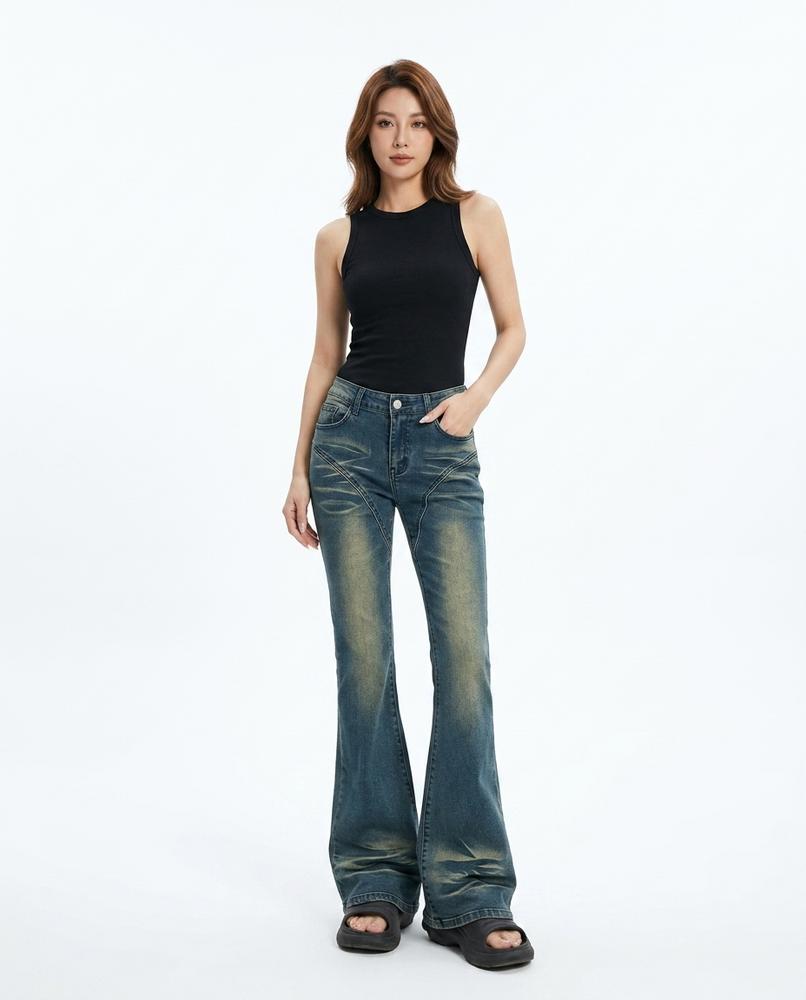 Heidi-Outlet - Vazal | Flared Washed Pants Women