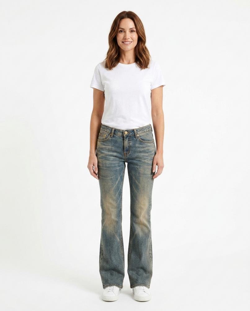 Heidi-Outlet - Zusos | Flared Washed-Out Pants Women