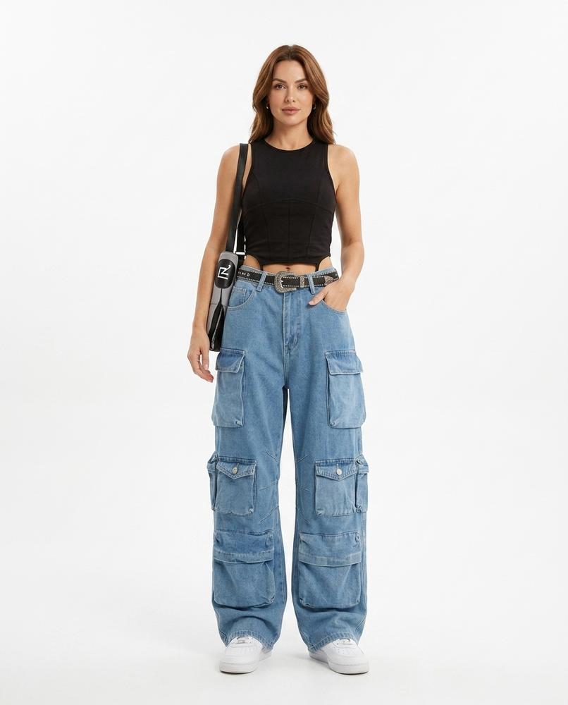 Heidi-Outlet - Vufod | Wide-Leg Cargo-Style Pants Women