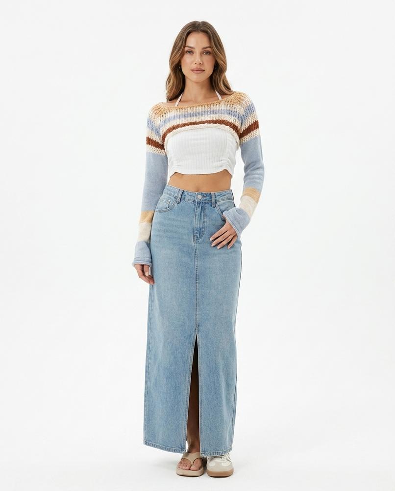 Heidi-Outlet - Lalan | High-Waist Front-Slit Skirt Women