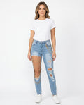 Heidi-Outlet - Mutud | Distressed Chain-Embellished Pants Women