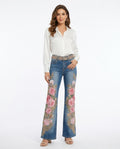 Heidi-Outlet - Nadis | Embroidered Flared Pants Women