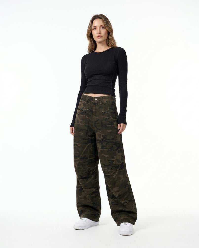 Heidi-Outlet - Mazar | Wide-Leg Camouflage Pants Women