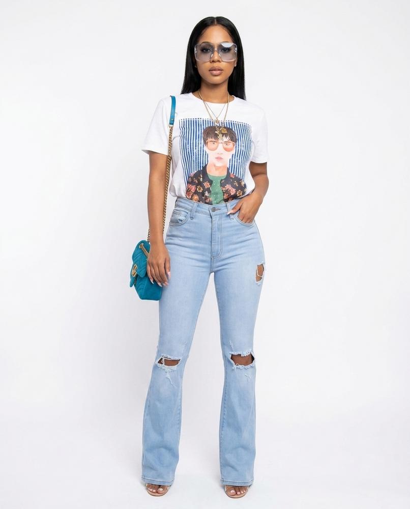 Heidi-Outlet - Kanen | High-Waist Ripped Pants Women