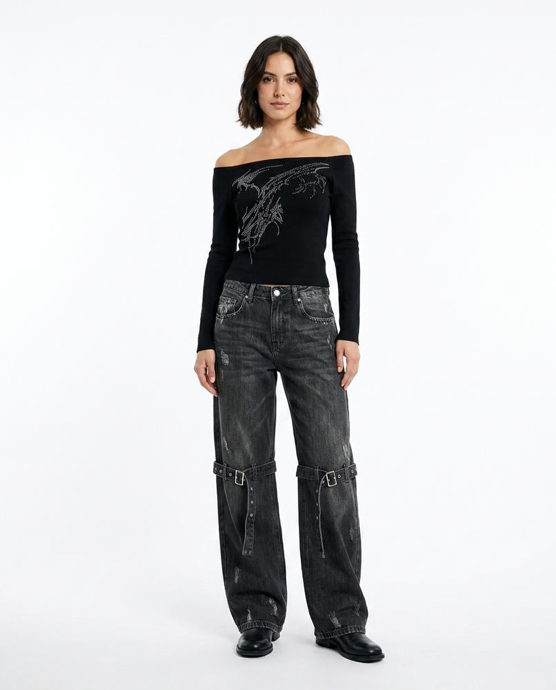 Heidi-Outlet - Lidon | Wide-Leg Buckled Pants Women