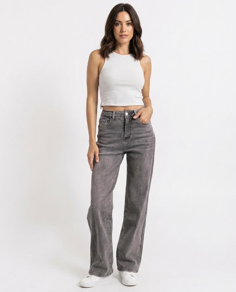 Heidi-Outlet - Yiwol | High-Waist Straight-Leg Pants Women
