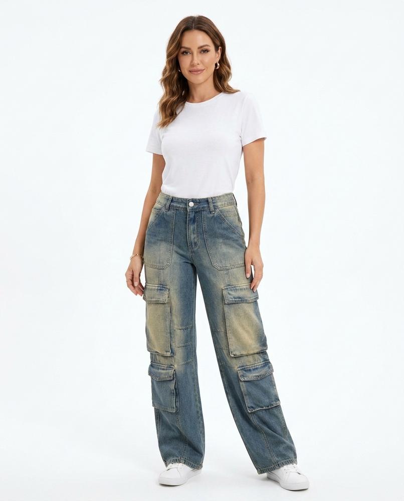 Heidi-Outlet - Vavol | Wide-Leg Cargo-Style Pants Women