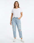 Heidi-Outlet - Yonat | Distressed High-Waist Pants Women