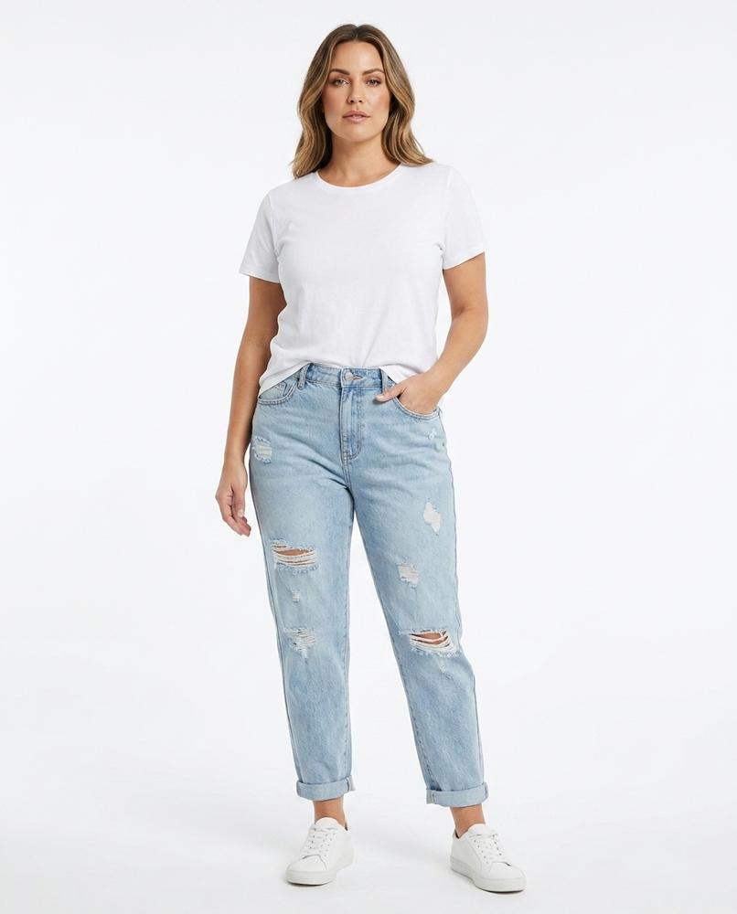Heidi-Outlet - Yonat | Distressed High-Waist Pants Women