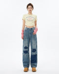 Heidi-Outlet - Nomit | Wide-Leg Patched Pants Women