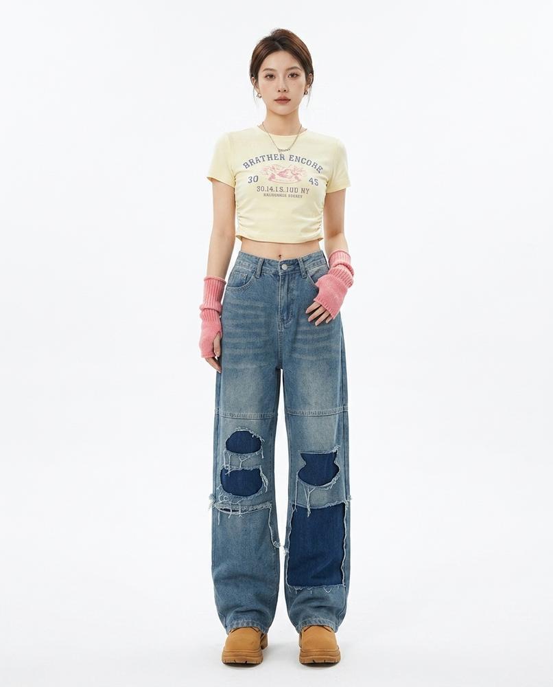 Heidi-Outlet - Nomit | Wide-Leg Patched Pants Women