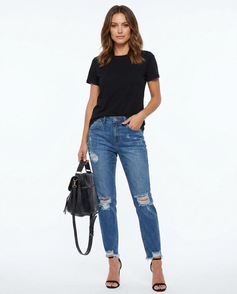 Heidi-Outlet - Zelid | Distressed Slim Fit Pants Women