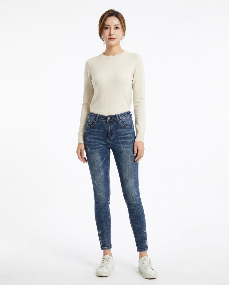 Heidi-Outlet - Sunon | Embroidered Slim-Fit Pants Women