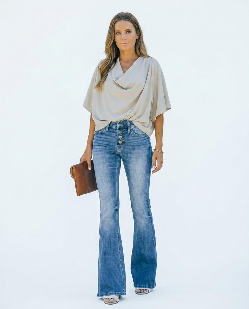 Heidi-Outlet - Zilus | High-Waist Flared Pants Women
