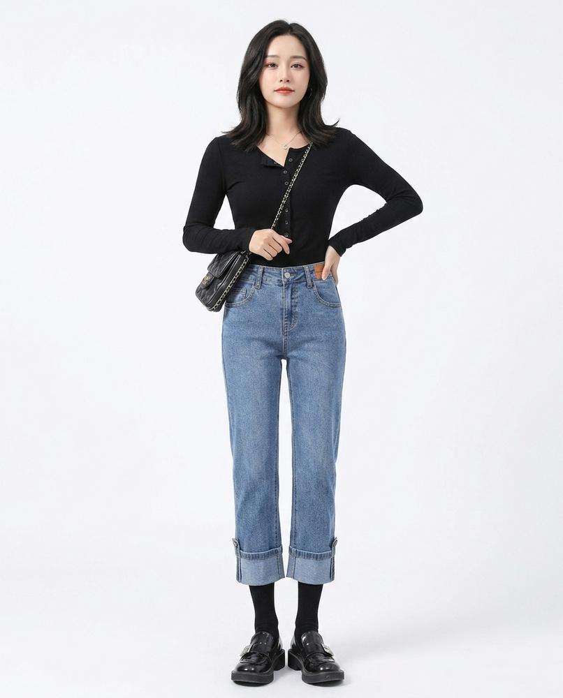 Heidi-Outlet - Nolin | High-Waisted Straight-Fit Pants Women