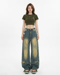 Heidi-Outlet - Yiben | Washed Wide-Leg Pants Unisex