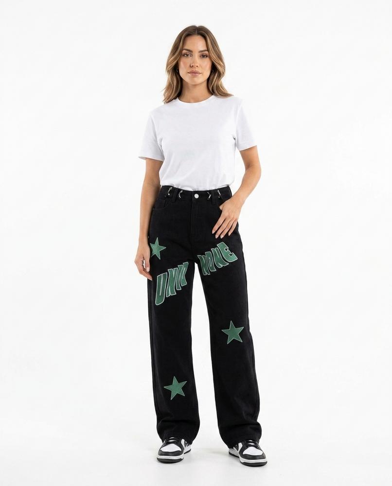 Heidi-Outlet - Kuvuv | Wide-Leg Graphic Pants Unisex