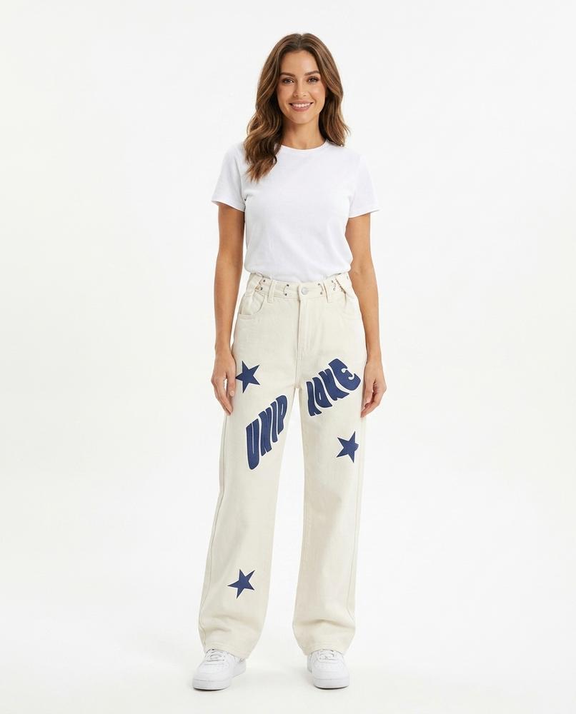 Heidi-Outlet - Kuvuv | Wide-Leg Graphic Pants Unisex