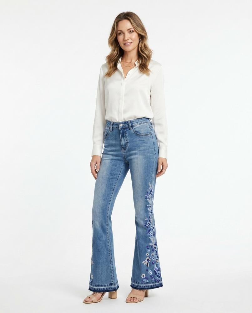 Heidi-Outlet - Rasus | Embroidered Flared Pants Women